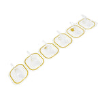 Packaging of the 6-piece transparent adhesive hook set, highlighting its key features.