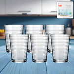 Plastic Ringo Glass with 300ml capacity showcasing crystal-clear clear body and wide base