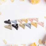 Triangle open-frame plastic hair claw clip suitable for medium and long hair styling