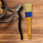 Two basting brushes in their retail packaging.