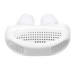 The 2-in-1 Anti-Snoring Nose Clip beside its clear plastic storage case for travel.