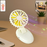 White Mini USB Handheld Fan displayed against a clean background.