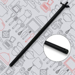Angled view of the durable 46cm stainless steel gas lighter.