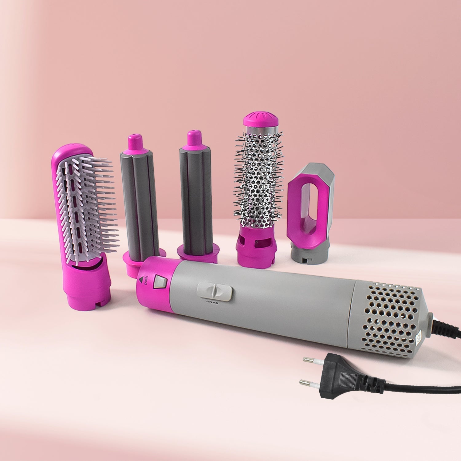 Close-up of 5 In 1 Hair Dryer Brush Luxe Blow attachment