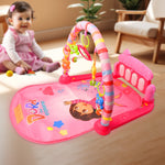 Aditi Baby Play Gym Mat with musical piano and hanging toys for infant play.