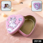 Decorative metal unicorn tin box in heart shape for organizing small items