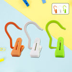 Assorted color hanging hook clip showcasing multipurpose storage hook