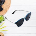Pair of classic UV Protected Round Sunglasses displayed, highlighting their lightweight build for everyday wear.