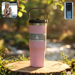 900 ML stainless steel insulated travel tumbler with comfortable handle