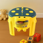 Apex Bubble Kids Step Stool with vibrant yellow and blue bubble-textured non-slip seat