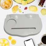 Close-up of the Snack Caddy with Cup Slot, ideal for a relaxed movie night.