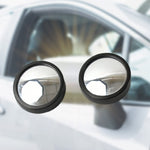 Set of two frameless car blind spot mirrors with strong 3M adhesive backing.