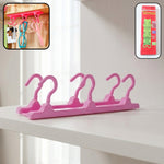 Foldable pink hanger hook rack perfect for small item storage