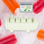 Top view of the 4-cup cartoon-shaped ice candy mold in vibrant colors.