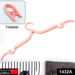 Versatile folding clothes hangers displayed holding various garments, suitable for home and travel.