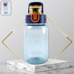 600ml leak-proof plastic water bottle with flip cap and safety lock