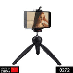 Compact mini tripod with adjustable ball head for versatile angles.