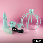 Close-up of electric scalp massager for head relaxation