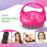 Close-up of soft silicone bristles on the head massager for exfoliation.