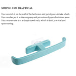 Stylish self-adhesive rack complementing modern bathroom decor, offering smart storage.