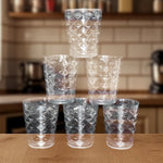 Durable pyramid plastic glass ideal for travel and parties