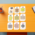 Early math learning laminated flashcards for toddlers