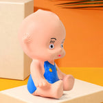 The colourful milk bottle rubber bath toy included in the Aditi squeeze toy set.