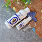 Natural skin brightening result using men's bleach cream and activator powder.