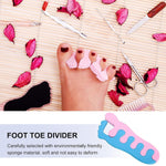 CalmFit soft sponge toe spacers helping gently separate toes
