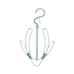 Close-up of the versatile Organivo shoe drying hanger hook system.