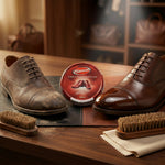 Easy apply shoe polish cream in compact packaging