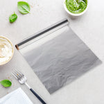 Hygienic food-grade aluminum foil roll, 72 meters, ideal for grilling and baking.