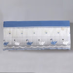 Breathable net fabric AC dust cover protecting the indoor unit from dust.