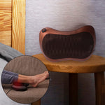 Close-up of the Professional Massage Pillow's rotating massage nodes and heat function.