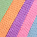 Close-up showing soft double coral fleece microfiber cloth texture