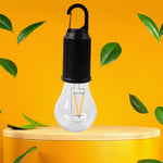 Main view of the  rechargeable camping lantern with clip hook.