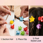 Fashionable mini hair clips pack