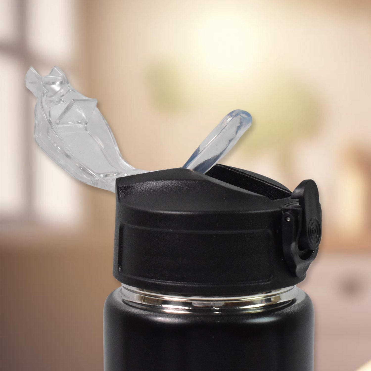 Close-up of the durable, powder-coated finish on a Stainless Steel Insulated Water Bottle.