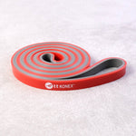 Flat resistance exercise band 2080x13 mm laid on surface