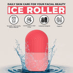 Hand holding the ice face roller, demonstrating its comfortable grip and compact size.