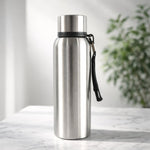Hot and cold steel water bottle with leak-proof lid