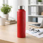 Red stainless steel water bottle 1000 ML front view