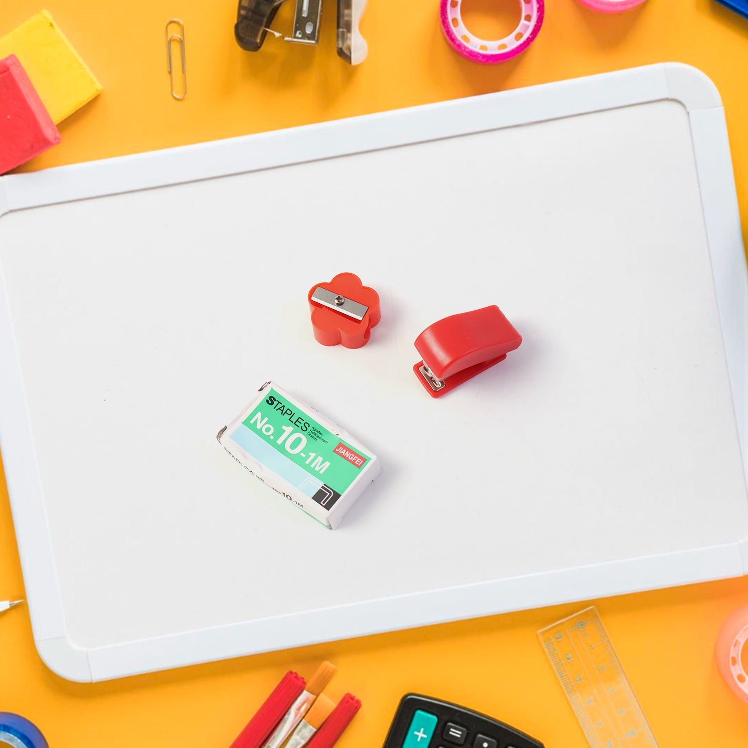 Children's mini stationery set with scissors and eraser for daily school use