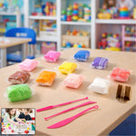 Antibacterial kids clay set with 12 vibrant colours for creative play