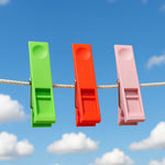 Strong grip laundry cloth clips holding clothes securely
