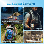 Bright retro style rechargeable LED camping lantern providing 360-degree uniform illumination.