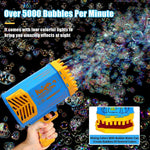 Angled view highlighting the numerous 69 bubble holes of the powerful party bubble maker.