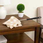 Dusting cloth with handle featuring soft cotton cloth sleeve