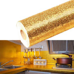 Kitchen drawer lined with a durable aluminum foil sticker.