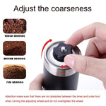 The Siplix manual coffee grinder showing its hand crank and adjustable grind settings.